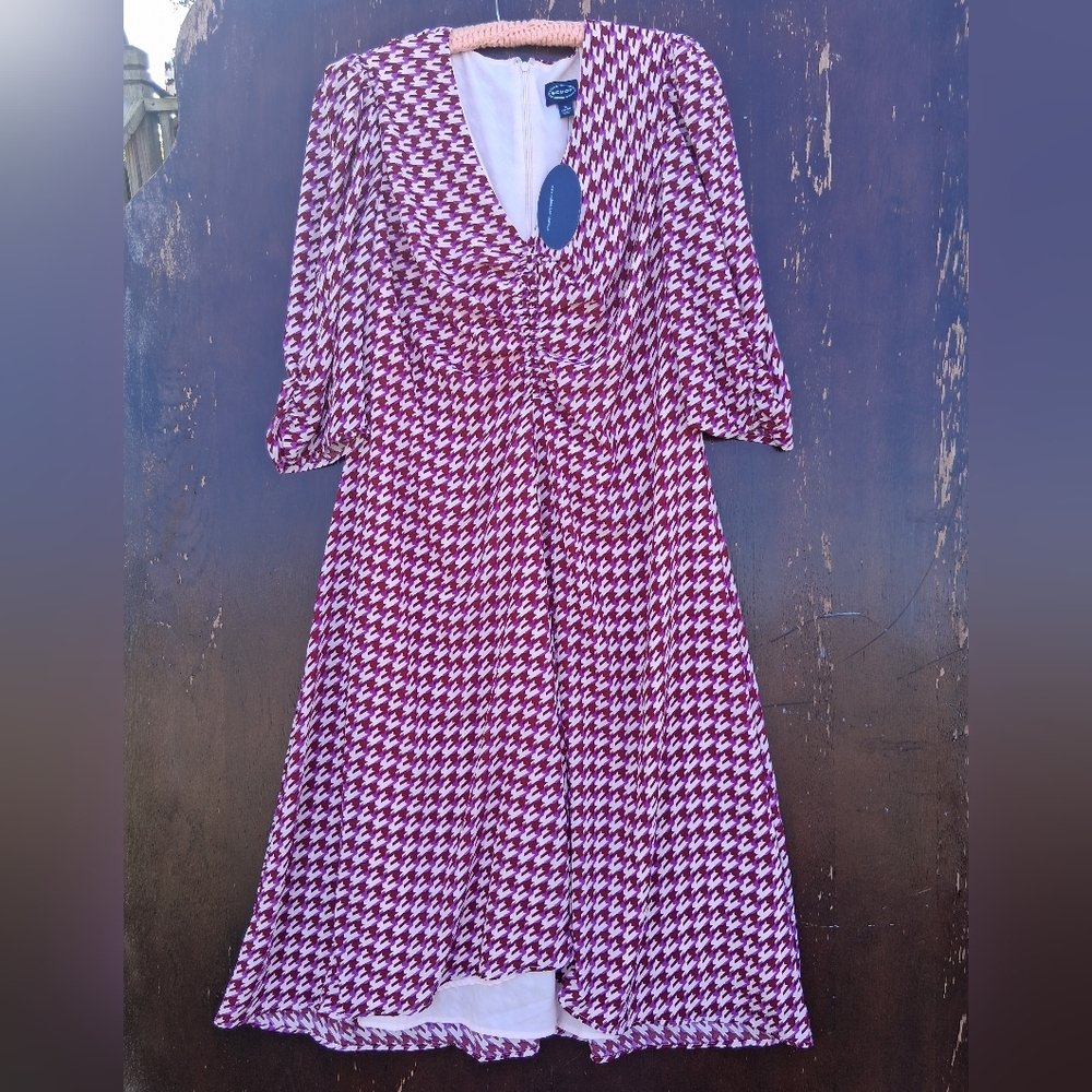 Elegant Houndstooth Dress